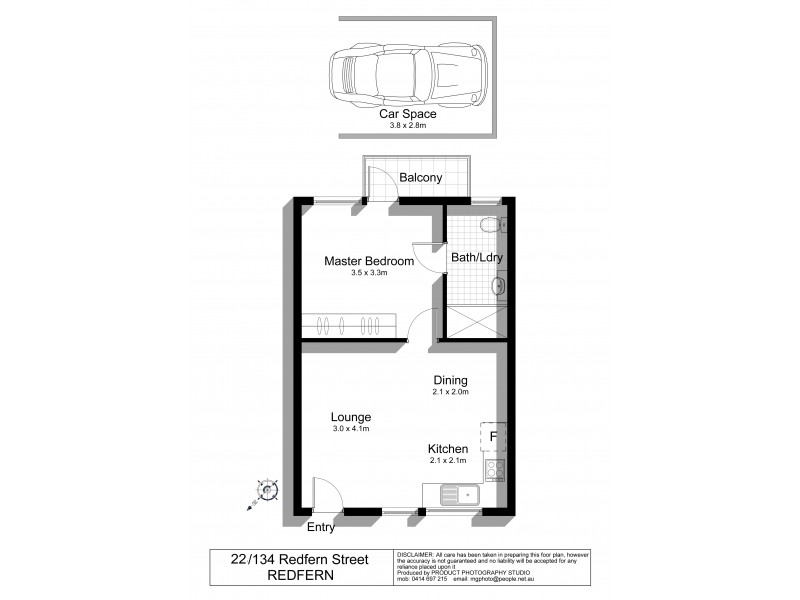 22/134-138 Redfern Street, Redfern NSW 2016 Floorplan