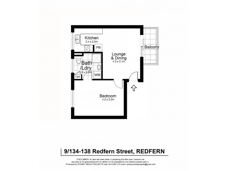 9/134-138 Redfern Street, Redfern NSW 2016 Floorplan