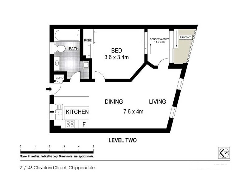 21/146 Cleveland Street, Chippendale NSW 2008 Floorplan