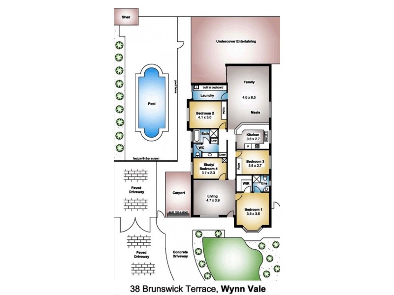 38 Brunswick Terrace, Wynn Vale SA 5127 Floorplan