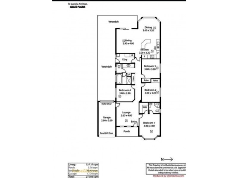 13 carona avenue, Gilles Plains SA 5086 Floorplan