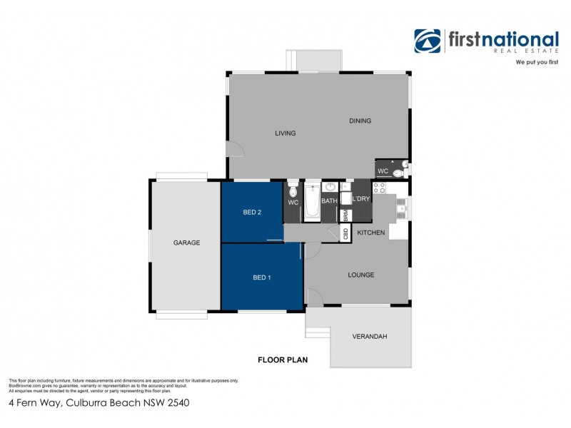 4 Fern Way, Culburra Beach NSW 2540 Floorplan