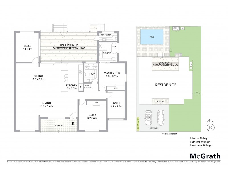 4 Woorak Crescent, Miranda NSW 2228 Floorplan