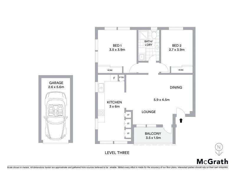 15/11 Gannon Avenue, Dolls Point NSW 2219 Floorplan