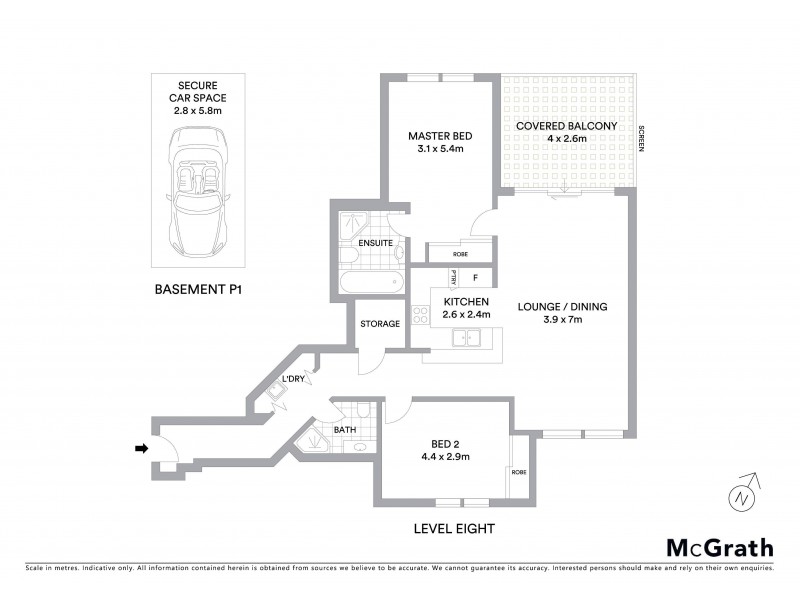 148/97 Bonar Street, Wolli Creek NSW 2205 Floorplan