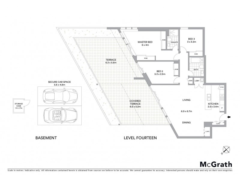 1402/7 Magdalene Terrace, Wolli Creek NSW 2205 Floorplan