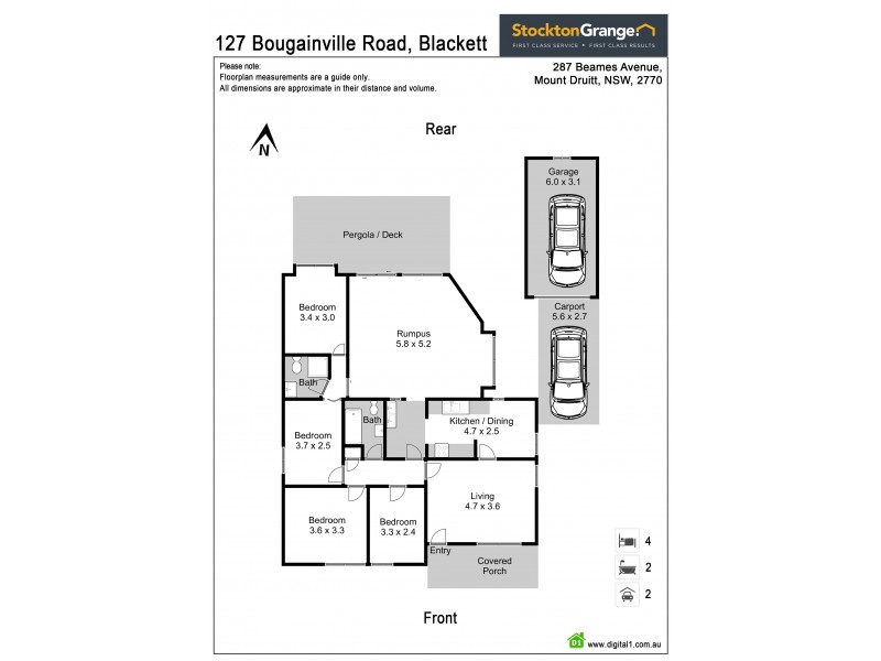 127 Bougainville Road, Blackett NSW 2770 Floorplan
