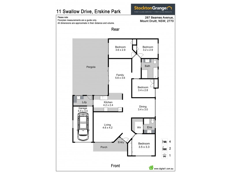 11 Swallow Drive, Erskine Park NSW 2759 Floorplan