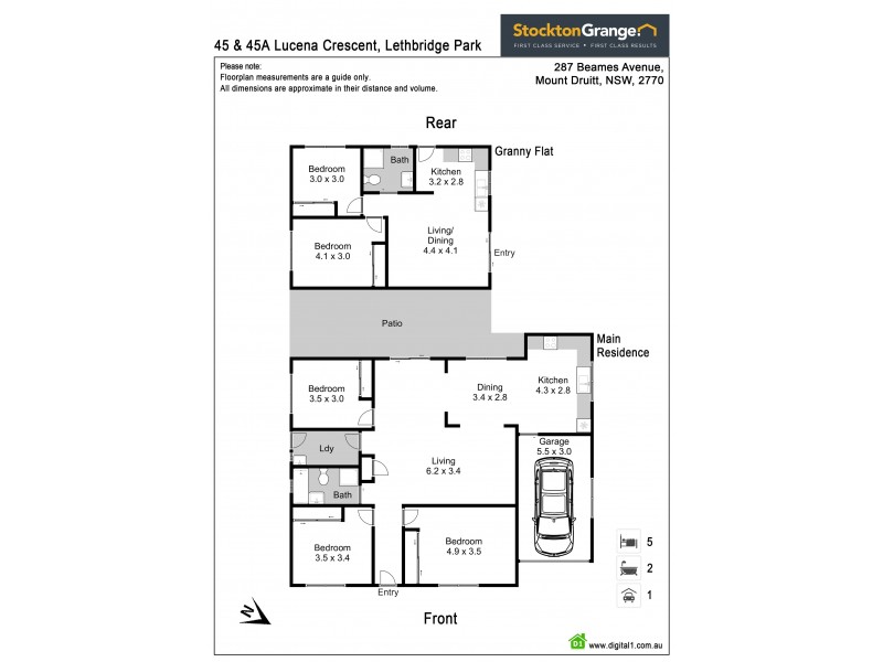 45 & 45a Lucena Crescent, Lethbridge Park NSW 2770 Floorplan