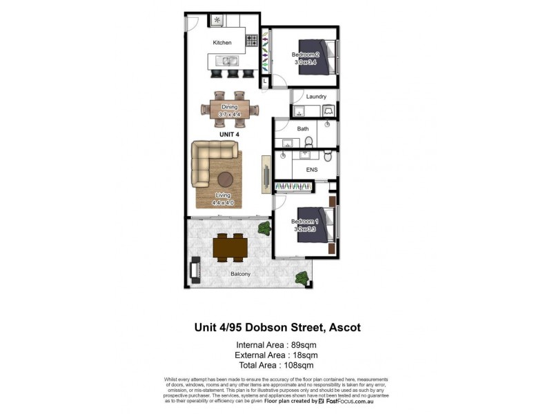 4/95 Dobson Street, Ascot QLD 4007 Floorplan