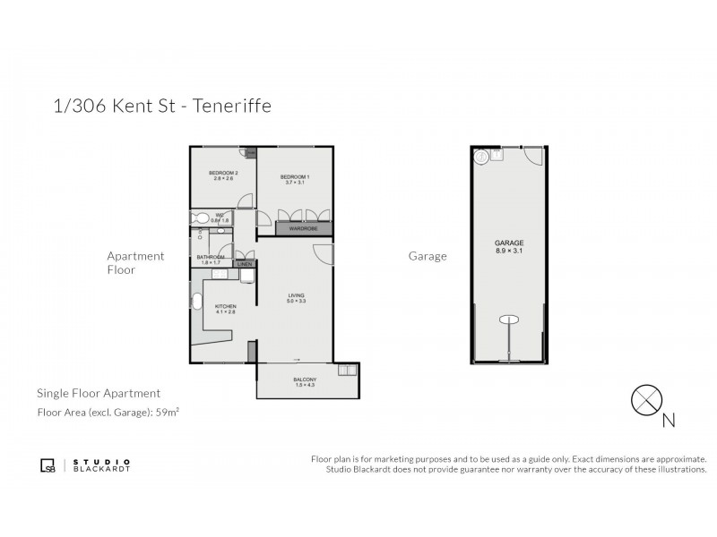 1/306 Kent Street, Teneriffe QLD 4005 Floorplan