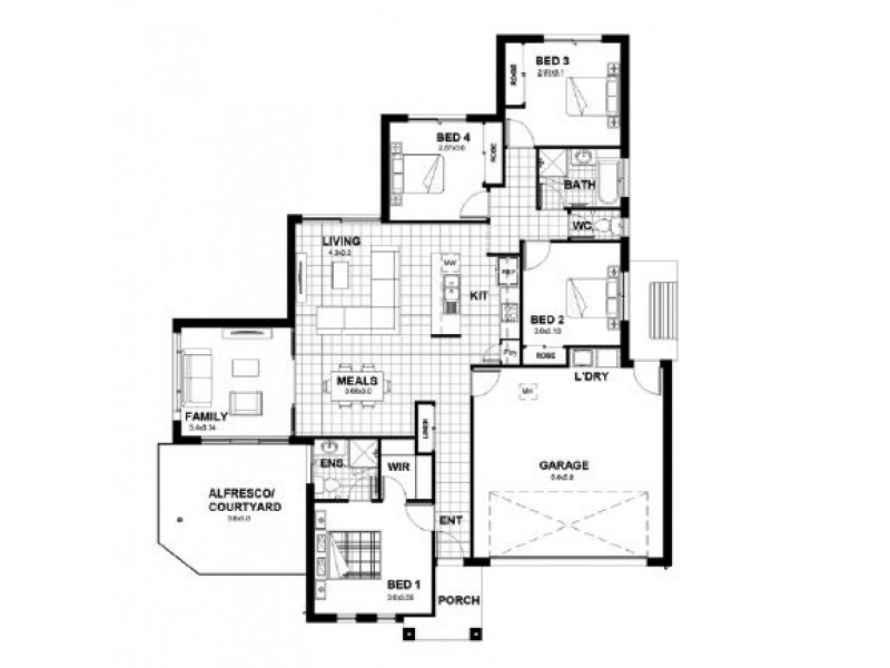 Lot 1117 Hera Court, Narangba QLD 4504 Floorplan