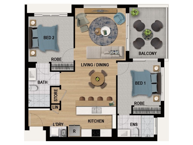 405/699 Main Street, Kangaroo Point QLD 4169 Floorplan