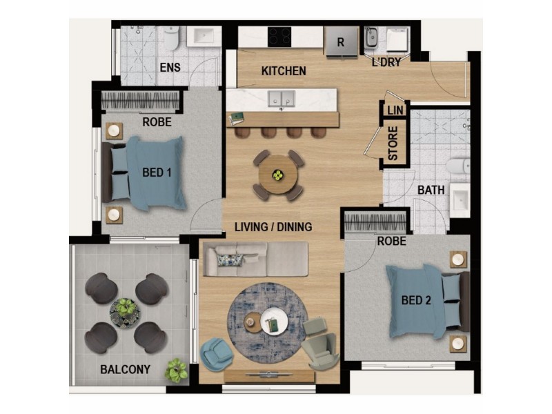 602/699 Main Street, Kangaroo Point QLD 4169 Floorplan
