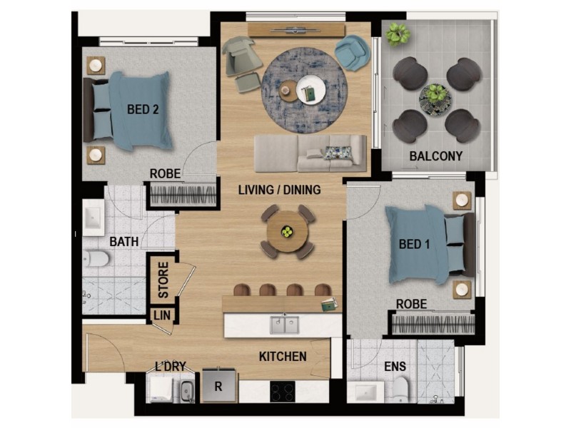606/699 Main Street, Kangaroo Point QLD 4169 Floorplan