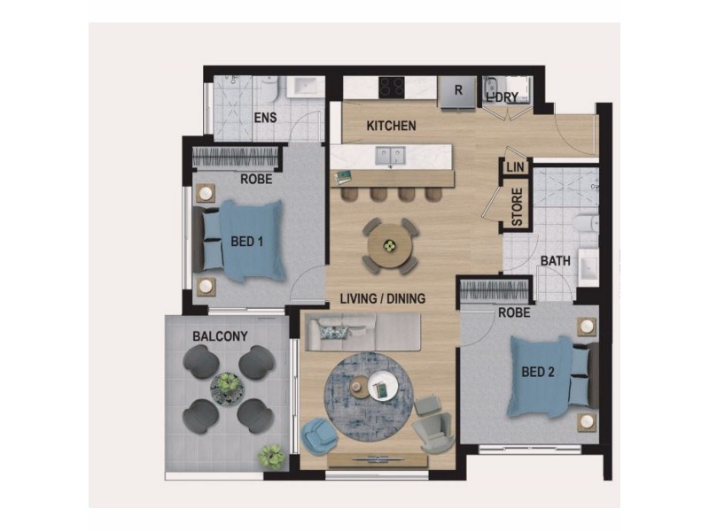 208/699 Main Street, Kangaroo Point QLD 4169 Floorplan