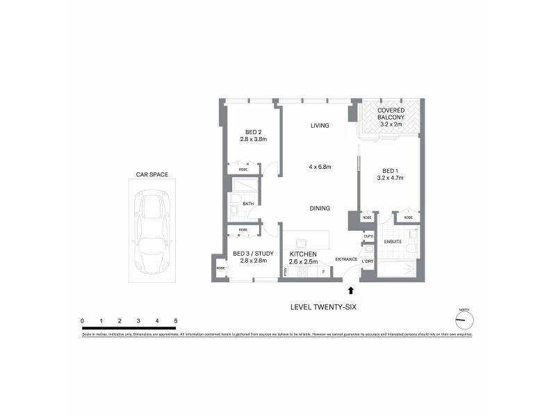 2608/161 Clarence Street, Sydney NSW 2000 Floorplan
