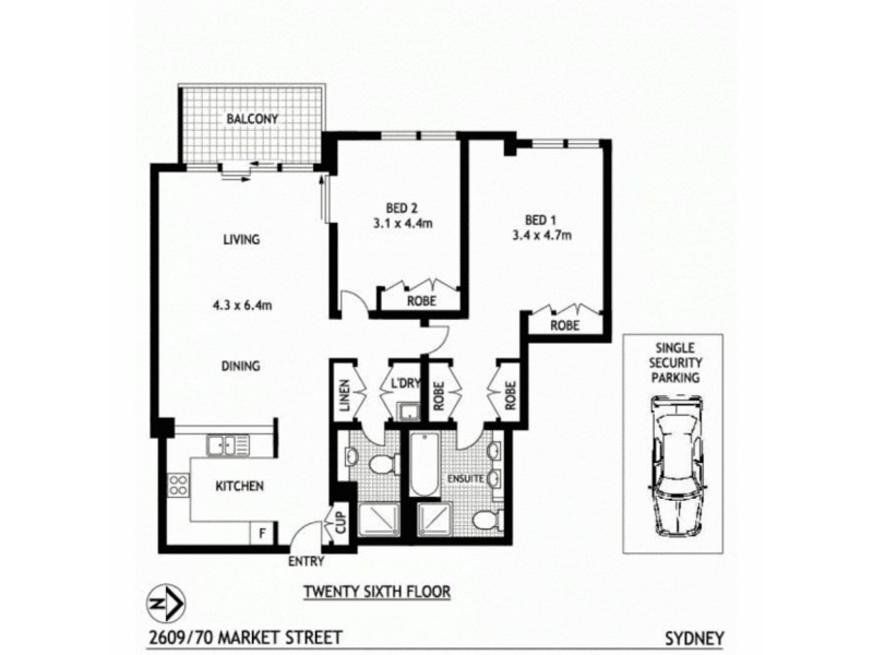 68 Market Street, Sydney NSW 2000 Floorplan
