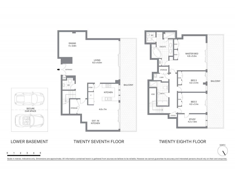 Penthouse 2702/183 Kent Street, Sydney NSW 2000 Floorplan