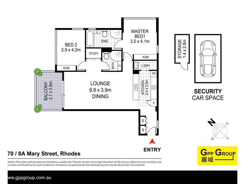 370/8A Mary Street, Rhodes NSW 2138 Floorplan