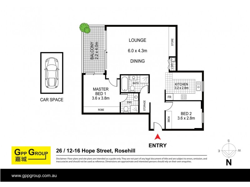26/12-16 Hope Street, Rosehill NSW 2142 Floorplan
