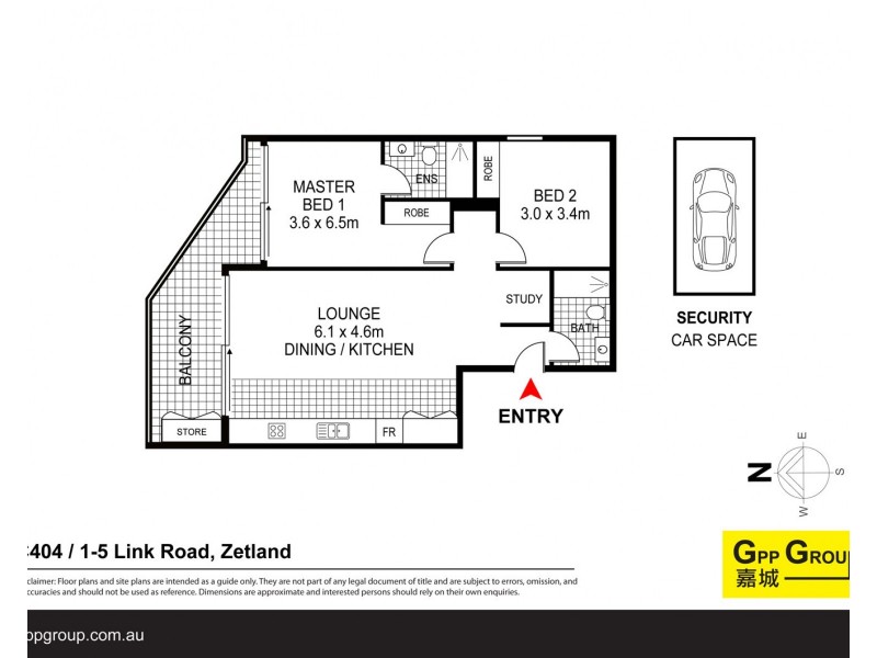 C404/5 Link Road, Zetland NSW 2017 Floorplan