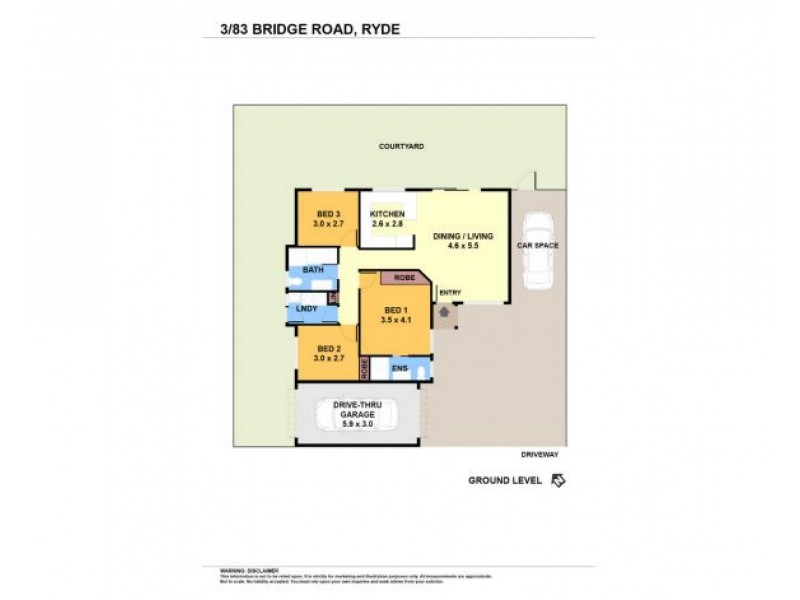 3/83 Bridge Road, Ryde NSW 2112 Floorplan