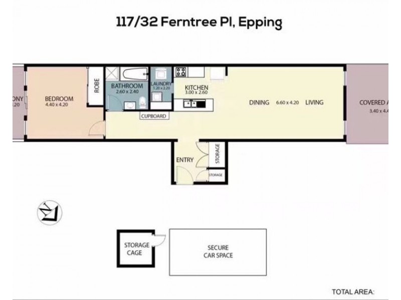 117/32-34 Ferntree Pl, Epping NSW 2121 Floorplan