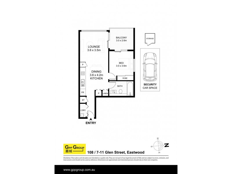 108/7 Glen Street, Eastwood NSW 2122 Floorplan