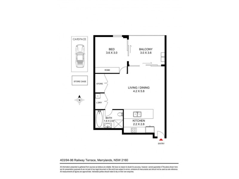403/94-96 Railway Terrace, Merrylands NSW 2160 Floorplan
