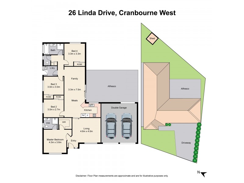 26 Linda Drive, Cranbourne West VIC 3977 Floorplan