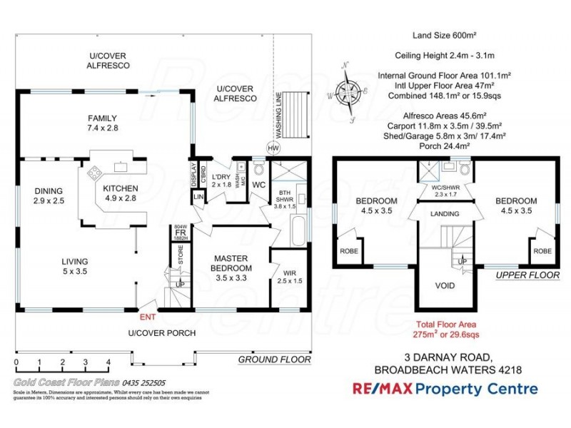 3 Darnay Road, Broadbeach Waters QLD 4218 Floorplan