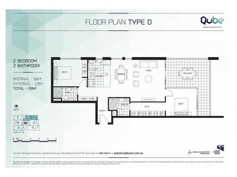 100/31 Queensland Ave, Broadbeach QLD 4218 Floorplan