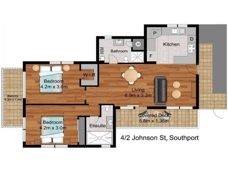 4/2 Johnston Street, Southport QLD 4215 Floorplan
