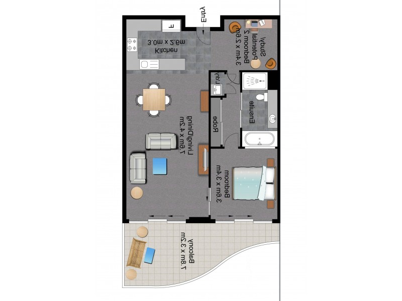 604/89 Surf Parade, Broadbeach QLD 4218 Floorplan