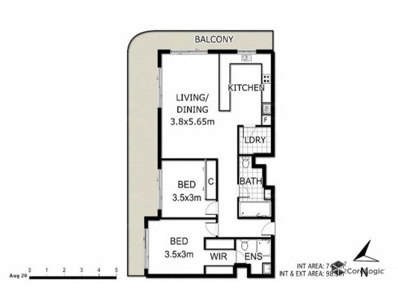 14/22 Armrick Ave, Broadbeach QLD 4218 Floorplan