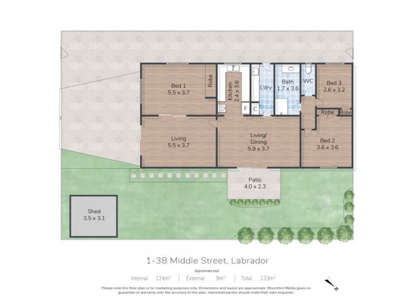 1 & 2/38 Middle Street, Labrador QLD 4215 Floorplan