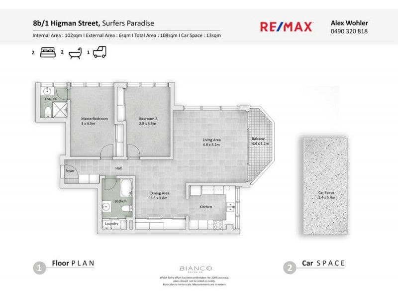 8B/1 Higman Street, Surfers Paradise QLD 4217 Floorplan