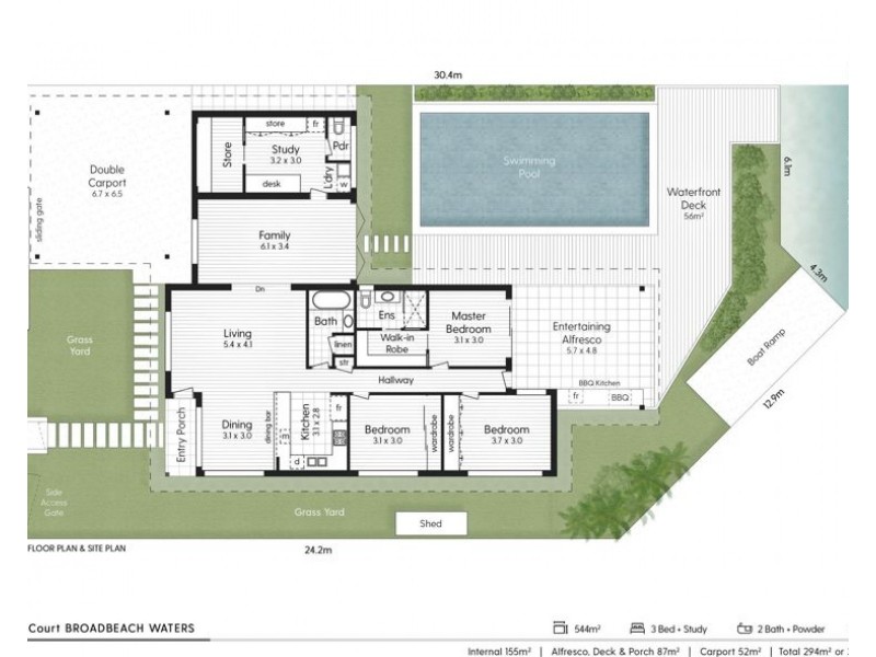 1 Costa Court, Broadbeach Waters QLD 4218 Floorplan