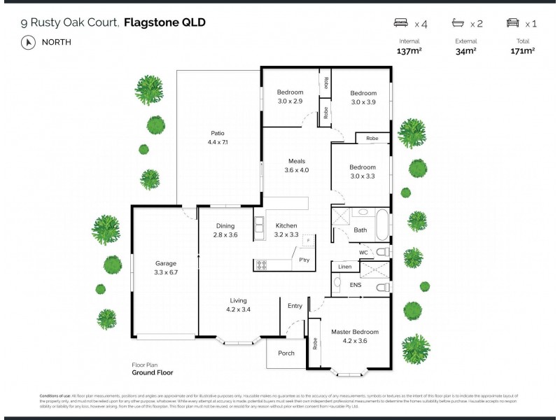 9 Rusty Oak Court, Flagstone QLD 4280 Floorplan