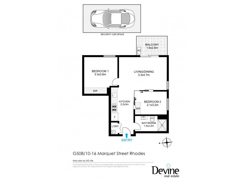 G508/10-16 Marquet Street, Rhodes NSW 2138 Floorplan