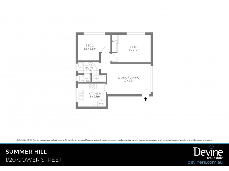 1/20 Gower Street, Summer Hill NSW 2130 Floorplan