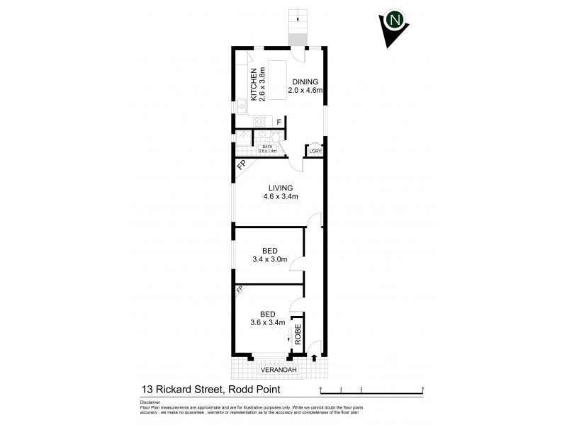 13 Rickard Street, Rodd Point NSW 2046 Floorplan