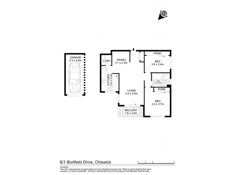 9/1 Bortfield Drive, Chiswick NSW 2046 Floorplan