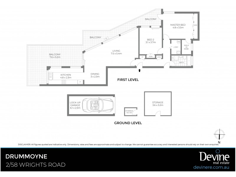 2/58 Wrights Road, Drummoyne NSW 2047 Floorplan