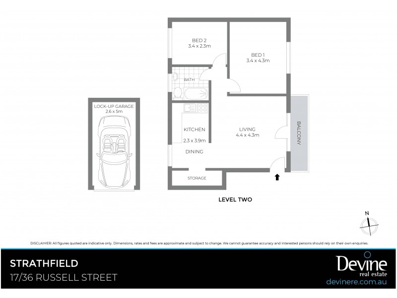 17/36 Russell Street, Strathfield NSW 2135 Floorplan