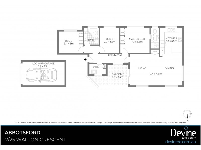 2/25 Walton Crescent, Abbotsford NSW 2046 Floorplan