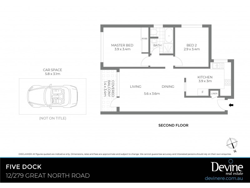 12/279 Great North Road, Five Dock NSW 2046 Floorplan