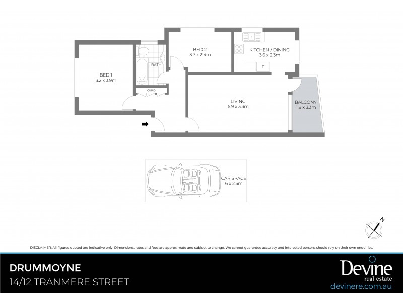 14/12 Tranmere Street, Drummoyne NSW 2047 Floorplan