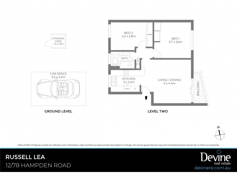 12/78 Hampden Road, Russell Lea NSW 2046 Floorplan